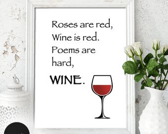 Roses are red poem | Etsy