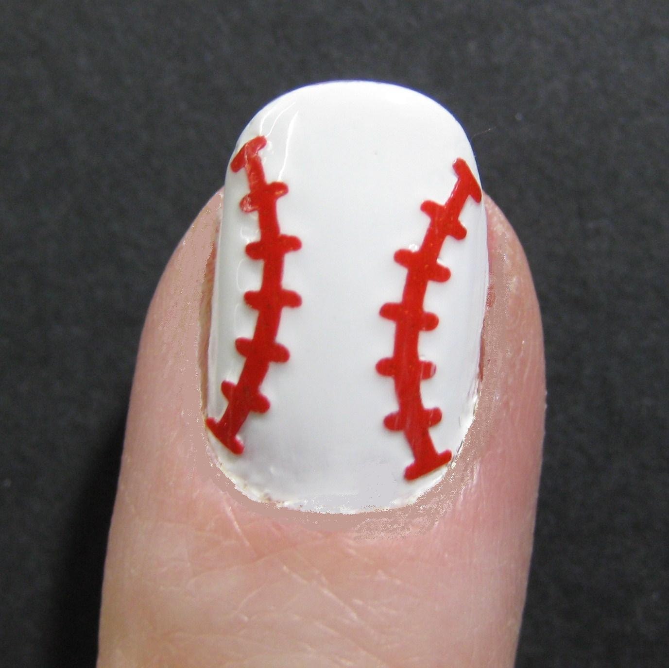 Baseball / Softball Toe Nail / Finger Nail Art / Tattoos / 🔎zoom - Baseball / Softball Toe Nail / Finger Nail Art / Tattoos /