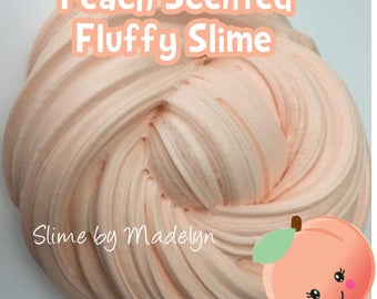 Peach Scented Fluffy Slime ~ fluffy slime ~ Scented slime ~ Fruit scented slime