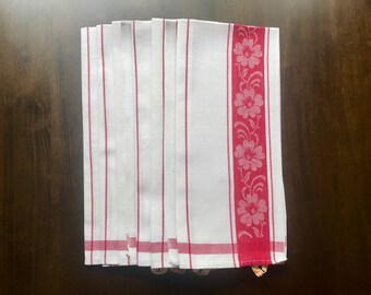 6 Vintage Liddell Irish Linen Tea Towels