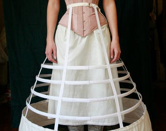 Elliptical Cage Crinoline, Victorian Hoop skirt, 1860s, Civil War Era