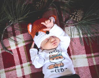 Crochet fox ears hat/ preemie, baby,child,adult animal hat/ ear flap fox cap/ birthday baby shower gift/ winter cap/ fox hat, ear flaps