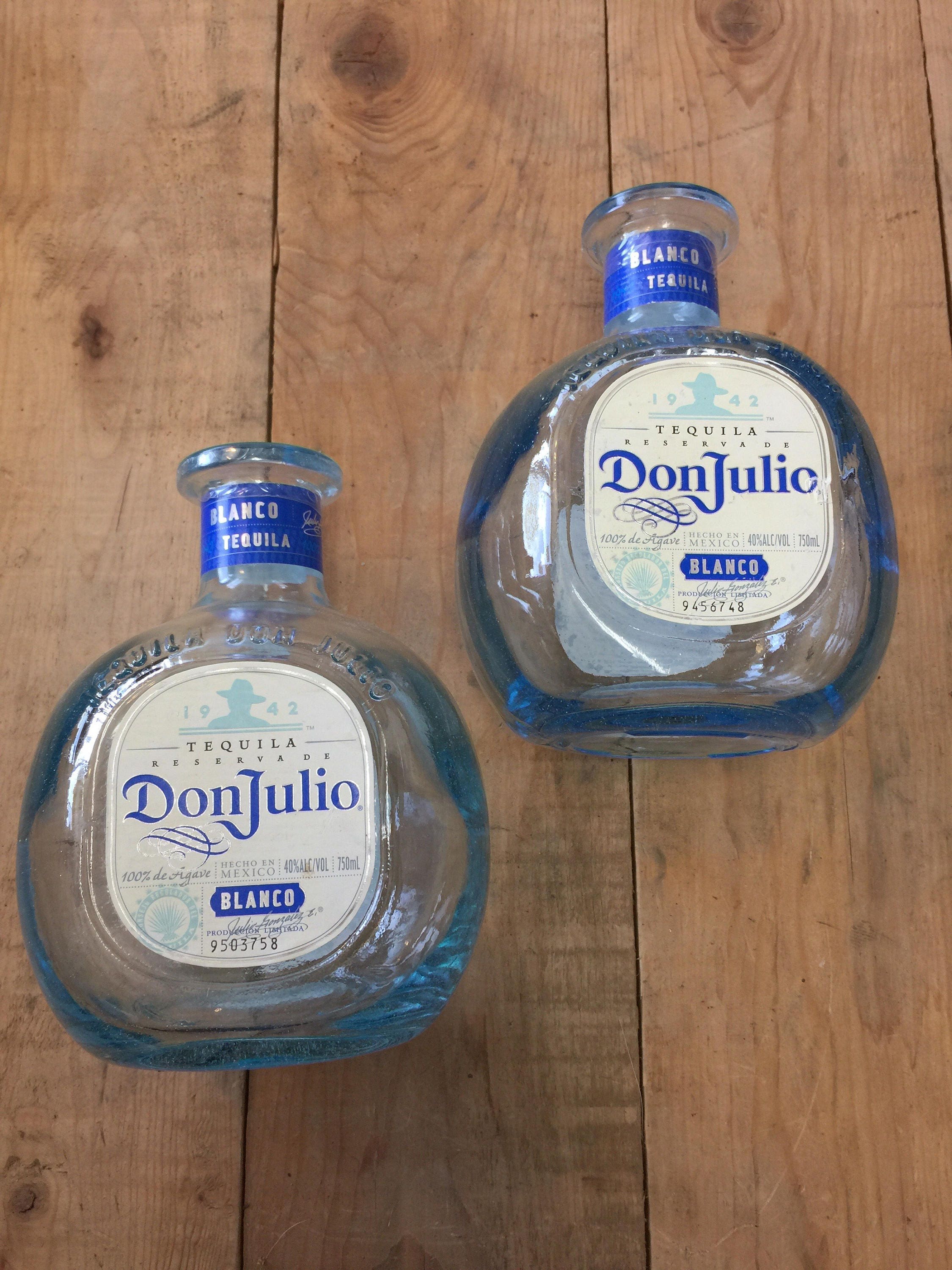 Don Julio Blanco 750ml light blue Tequila Glass Bottle EMPTY