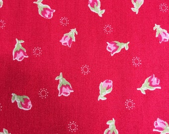 Half yard // LECIEN - Flower Sugar / Floral Collection-30971 color 30- Red background