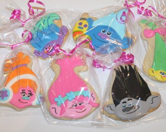 Trolls cookies (12 cookies)