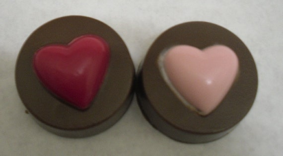 One dozen Heart topped Chocolate Covered Double Stuffed Oreos