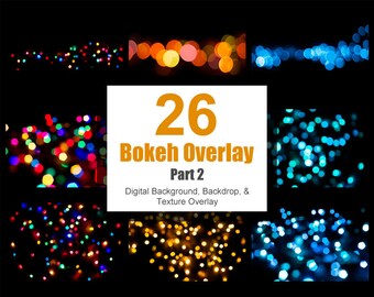 Bokeh Overlay Part 2, Digital Background Backdrop, Scrapbook Paper, Photoshop Texture