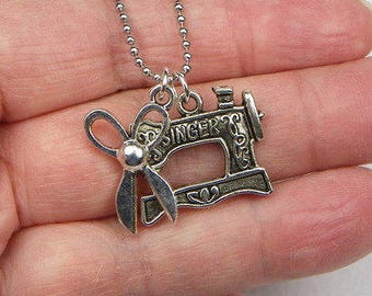 All In Stitches Necklace - Seamstress - Mothers Gift - Sewers Gift