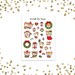 Kawaii Christmas Foxes- Christmas stickers, Kawaii Christmas stickers, erin condren stickers, happy planner stickers