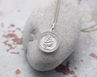 Personalised Saint Anthony Silver Necklace