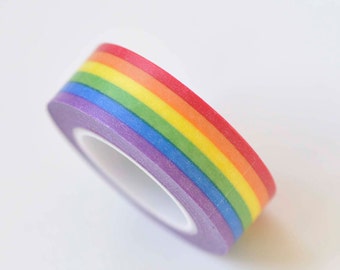 Rainbow Washi Tape Scrapbooking Tape 15mm wide x 10m long No.13188