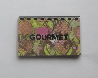 Handmade Black 'Gourmet' Blank Recipe book for Personal Recipes
