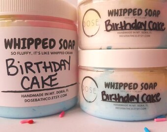 BIRTHDAY CAKE whipped soap x foaming scrub