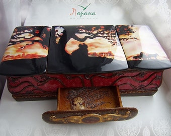 Original Box "Gone with the wind". Handcrafted