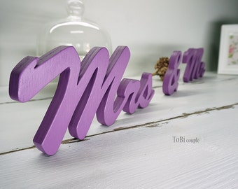 Wedding Sign MR & MRS, Wooden letters table decor, Wedding gift