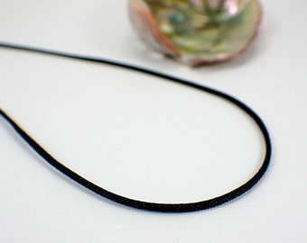 1.5mm black satin necklace cord 13 14 15 16 18 20 22 24 26 28 30 32 34 36 inch " 1 pc single black cord necklace finished gold silver copper