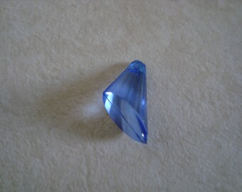 Faceted blue cone shape bead