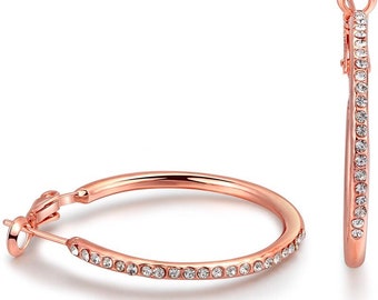 Crystal Hoop Earrings