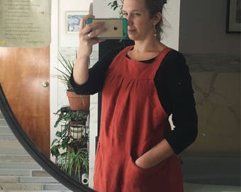 Linen Pinafore Apron -Adult