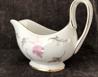 Vintage Tuscan Windswept leaves Gravy Boat