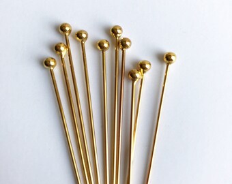 Ball headed pin, brooch pin, hat pin, hijab pin, lapel pin blank settings for crafts, jewelry making findings