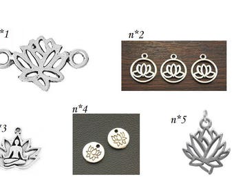 lotus charm to be individually - flower lotus charms - pendants lotus - yoga charms - namaste-charms charms buddha zen
