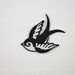 Swallow (Black, Right) Iron On/ Sew On Embroidered Cloth Patch Badge Appliqué hot fix stitch bird UK SELLER Size: 7cm x 6.1cm