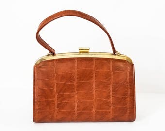 Vintage handbag - Vintage purse - Vintage top handle purse - Mad Men style handbag - Mad Men purse - 60s Top handle purse celluloid