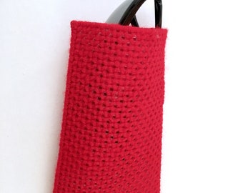 Eyeglass case, sunglasses case, red