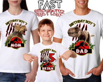 Jurassic Park Birthday Boy Birthday Girl shirts for All Family Members, Dinosaur Birthday Shirt, T-Rex Shirt Custom Birthday T-shirt