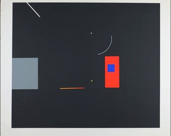 Vintage Print Lithograph and Silkscreen Limited Edition Number 37/150 Robert Einbeck Signed
