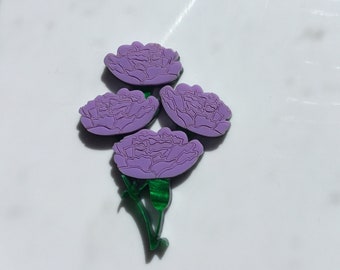 Mauve Carnation Brooch