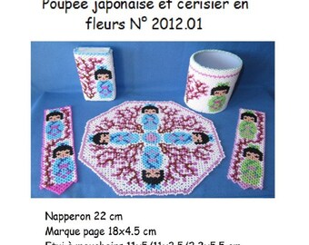 Cath beads: Japanese doll and cherry blossom 2012.01