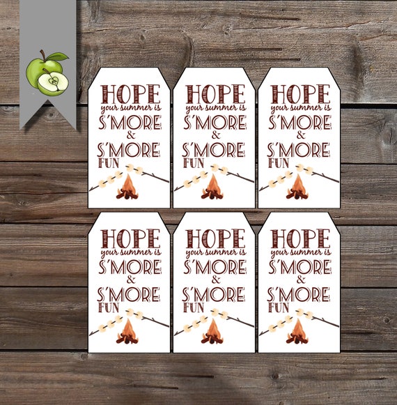 s'more tag, Appreciation Gift Tag, s'more hope your summer is s'more