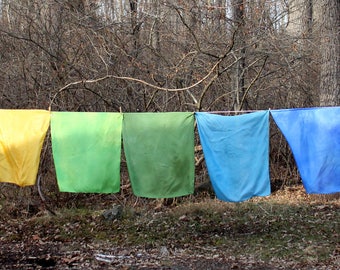 Hand-Dyed Play Silks - Small Waldorf Play Silks - 21" x 21"
