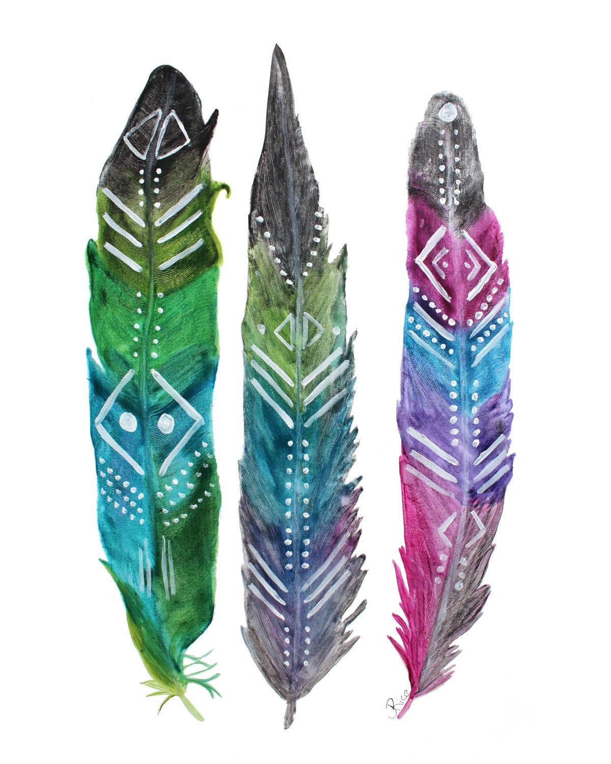 Feather Painting Painted Feathers Colorful Feathers Native   Il Fullxfull.716891919 96qk 