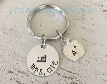 Personalized Teacher Appreciation Gift Keychain