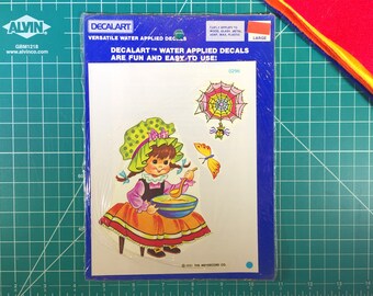 Vintage water slide decal - Little Miss Muffet