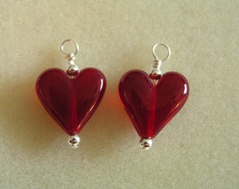 Glass Heart Earrings