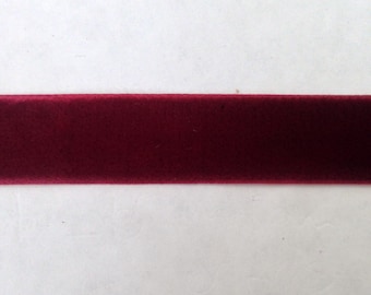 3 Yards Burgundy Velvet Ribbon 5/8" inch Wide SHIPS FROM USA