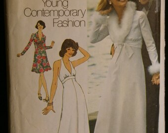 Simplicity 6658 Misses Halter Dress and Jacket Vintage 70s Sewing Pattern Sz 12