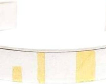 Fine silver and 24k gold cuff