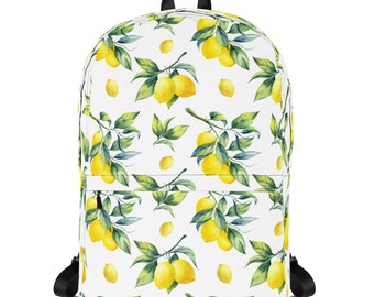 Lemon Backpack, Backpack Women, Vegan Backpack, Laptop Backpack, Vegan Bag, Vegan, Travel Bag, Vegan Gift, Rucksack, Diaper Bag, Beach Bag