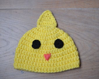 Baby chick hat - Crochet chicken hat - Newborn baby hat- Easter hat - Easter outfit baby - photo prop - animal hat - baby shower spring