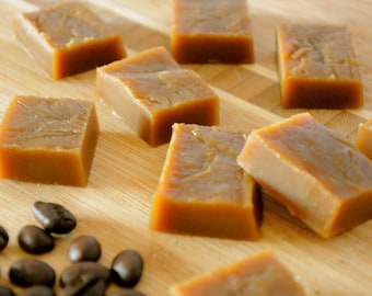 Coffee Caramel, artisan candy, gluten free sweets, coffee candy, salted caramel, party favors, edible gift, all natural