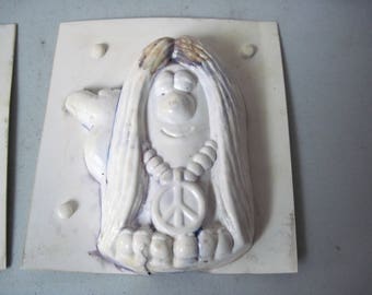 Vintage 1960s MOD Hippie Candle Mold