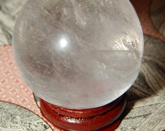 Genuine Natural QUARTZ Sphere - Clear Rock Quartz Orb - 40mm Gemstone Sphere - Metaphysical Crystals - Reiki - Meditation Stone - Scrying