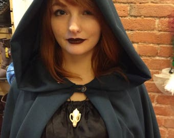 Lined Cloak - Teal Wool