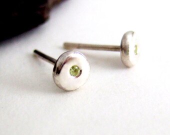 Silver earrings, silver stud earrings,pebble stud earrings