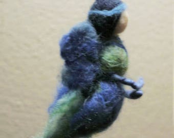 Butterfly hanging wool waldorf inspired felted natural whool wolle